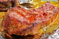 Close-up of Oven Roasted Pork Chop