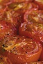 Close-up of oven-roasted tomatoes Royalty Free Stock Photo