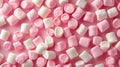 Pink and White Marshmallow Pattern Royalty Free Stock Photo