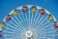 Close up at Pacific Park ferris wheel, Santa Monica Pier.