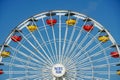 Close up at Pacific Park ferris wheel, Santa Monica Pier.