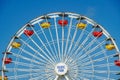 Close up at Pacific Park ferris wheel, Santa Monica Pier.