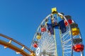 Close up at Pacific Park ferris wheel, Santa Monica Pier.