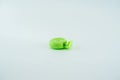 Close up of the pack of dental floss on white background