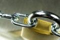 Close-up of Padlock with Chain