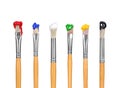 Close up of paint brushes
