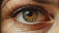 Scared Eyes: Hyperrealistic 3d Eye Painting By Alonzo Da Rosa