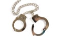 Close up of a pair of handcuffs Royalty Free Stock Photo