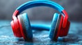 A close up of a pair of headphones sitting on top of something, AI