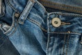 Close-up of a pair of jeans with the word Royalty Free Stock Photo