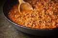 Rustic italian bolognese meat sauce