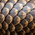 Arrangement forms an intricate, armor-like structure typical of pangolins, Royalty Free Stock Photo