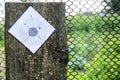Close up of a paper target for shooting practice at shooting range.