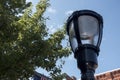 Close up park street lamp post
