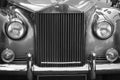 Close up of parked vintage wedding car Royalty Free Stock Photo
