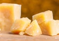 Close up Parmesan Cheese slices