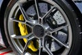 Car wheel and disc-brake ,super car Royalty Free Stock Photo