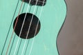 Close up of a part of ukelele guitar Royalty Free Stock Photo