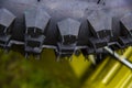 Close-up Of a part of a wheel tread