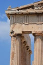 Close-up of the Parthenon, on the Acropolis of Athens, Greece Royalty Free Stock Photo