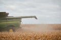 Close up partial view of a combine harvester Royalty Free Stock Photo