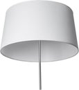 A Close Up Partial View of a white Floor Lamp. part of lamp isolated on white. Royalty Free Stock Photo