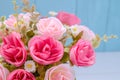 Close up of Pastel Artificial Pink Rose