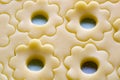 Close up of homemade canestrelli biscuits before baking Royalty Free Stock Photo
