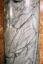 Close-up of patterns on a tall marble column. Royalty Free Stock Photo