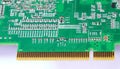 Close up PCI-express 8x card connector for interface with computer