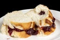 Close up of a Peanut Butter and Jelly sandwich Royalty Free Stock Photo