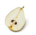 Close up of a pear fruit slice Royalty Free Stock Photo