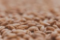 A close up of pearl barley grains. Raw porridge top view. Grain pattern. Vegan Raw Food. Royalty Free Stock Photo