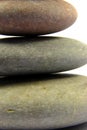 Close-up on pebble stack.