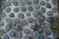 Close-Up of a Pebble Stone Pathway Royalty Free Stock Photo