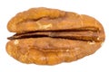 Close-up of pecan nut isolated on white background Royalty Free Stock Photo