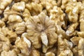 Close-up of peeled walnuts. food background. Royalty Free Stock Photo