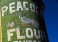 Peacock Flour Logo on Silo of the Lehi Roller Mills in Utah Royalty Free Stock Photo