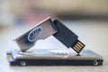 Close-up of a pen drive Royalty Free Stock Photo