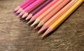 Close up pencil colors for drawing Royalty Free Stock Photo