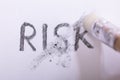 Pencil Eraser Erasing Risk Word
