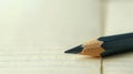 Close-up of a Pencil on a Notebook