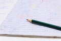 Close up pencil and paper noot book Royalty Free Stock Photo