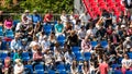 Close Up Of People Crowd Supporting Their Favorite Player During Tennis Match