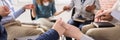 People Holding Each Others Hand Praying Together Royalty Free Stock Photo