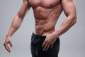 Close up on perfect abs. Royalty Free Stock Photo