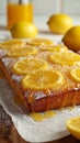 Close up perfection Lemon bread, sugar coated, a citrusy delight