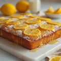 Close up perfection Lemon bread, sugar coated, a citrusy delight