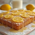 Close up perfection Lemon bread, sugar coated, a citrusy delight