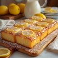 Close up perfection Lemon bread, sugar coated, a citrusy delight